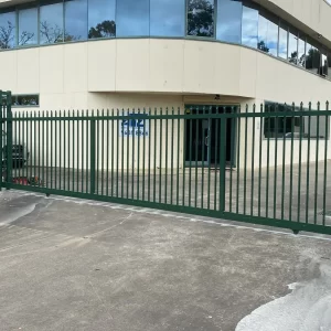 Commercial property with a sliding gate